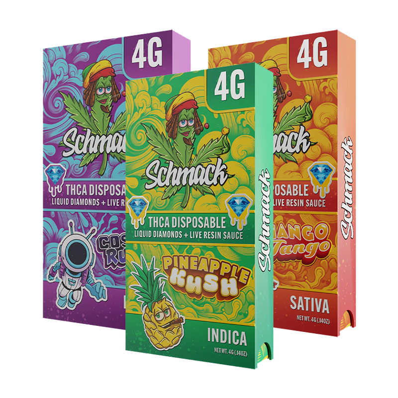 Schmack THC-A Liquid Diamond + Live Resin 4g Disposable