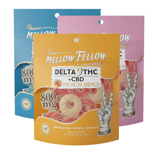 Mellow Fellow 800mg Delta 9 + CBD Live Resin Rings Gummies