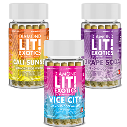 LIT! Diamond Dog Walkers Mini 1g 5ct Pre-Rolls