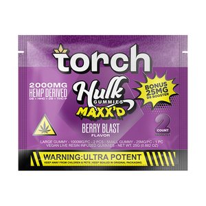 Torch Hulk Maxx'd 2ct 2000mg Gummies
