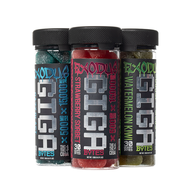 Exodus Gigabytes Thc-A+Thc-P+CB9A 15000mg Gummies