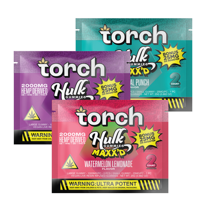 Torch Hulk Maxx'd 2ct 2000mg Gummies